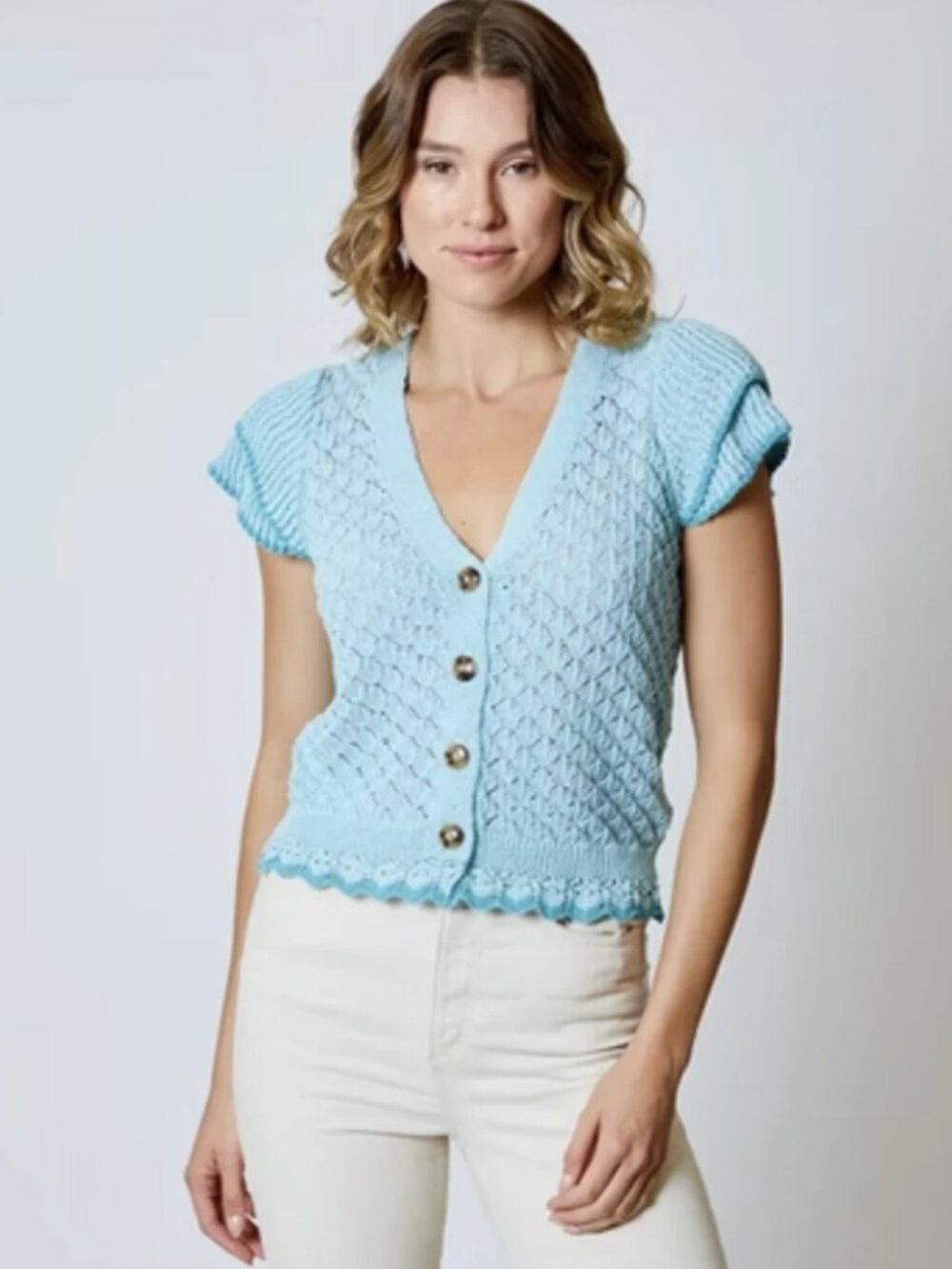 Design History V-Neck Button Front Sweater